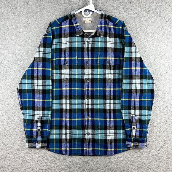 Carbon 2 Cobalt Other - Carbon 2‎ Cobalt Shirt Jacket Mens XL Blue Green Plaid Flannel Lined Shacket